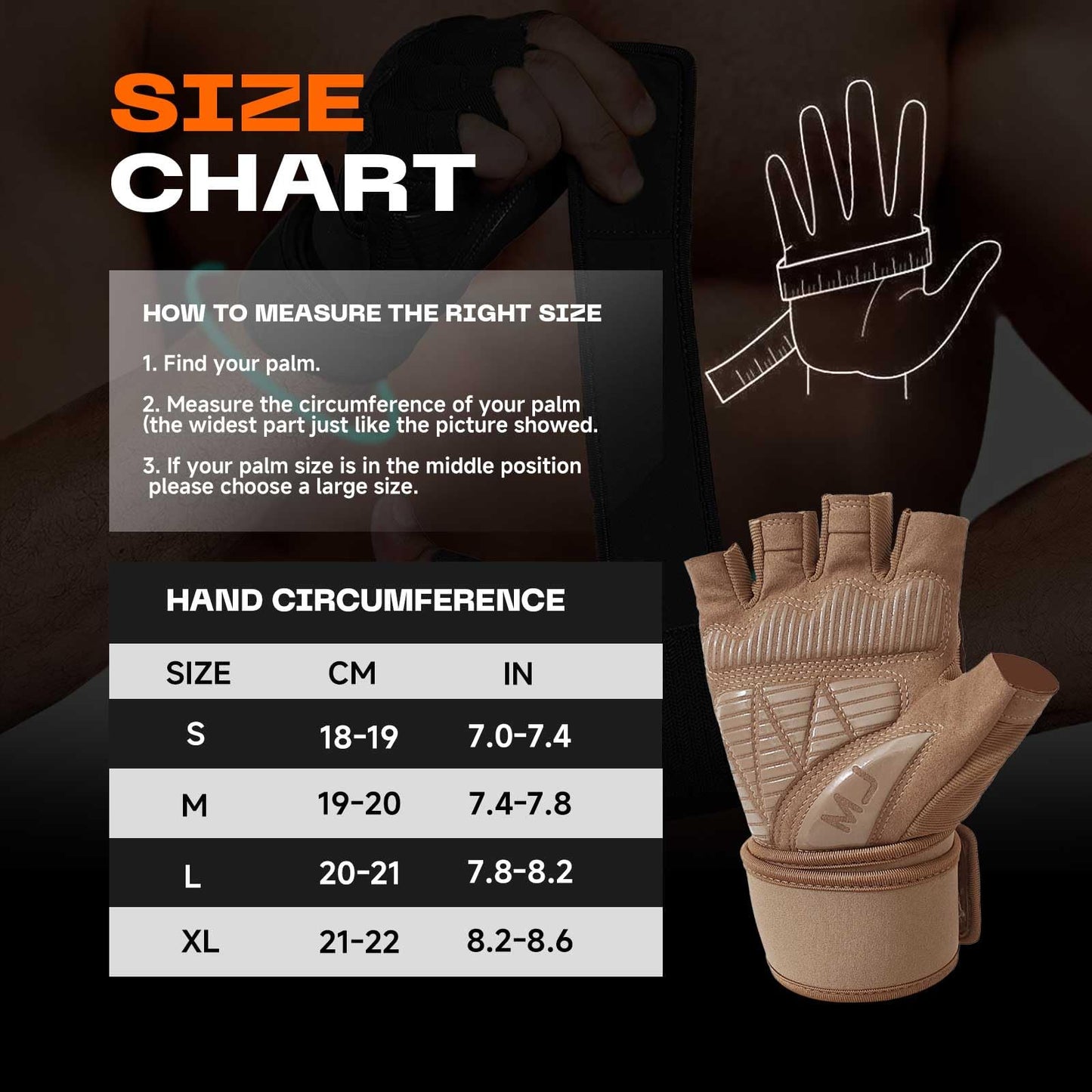 Mens Workout Gloves for Weight Lifting - Exercise Gloves for Men Women With Wrist Wrap Support, Palm Protection and Grips - Sport Daily Use
