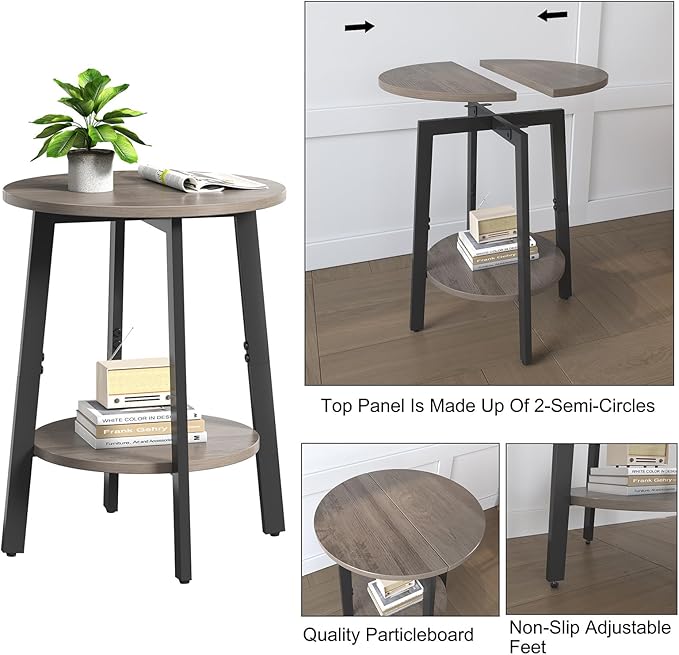 sthmec Side Table, Small Round End Table