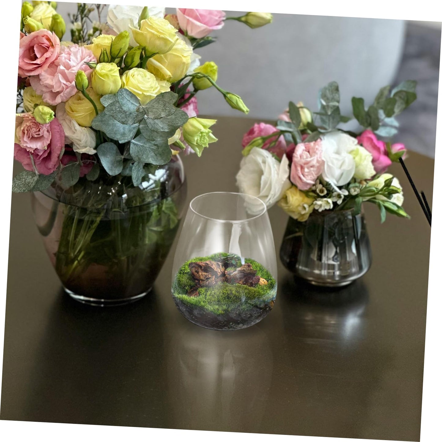 Abaodam Glass Terrarium Bottle for Home Decor Unique Hydroponic Vase for Air Plants Elegant Miniature Garden Centerpiece for Weddings and Parties Sustainable Glass Design