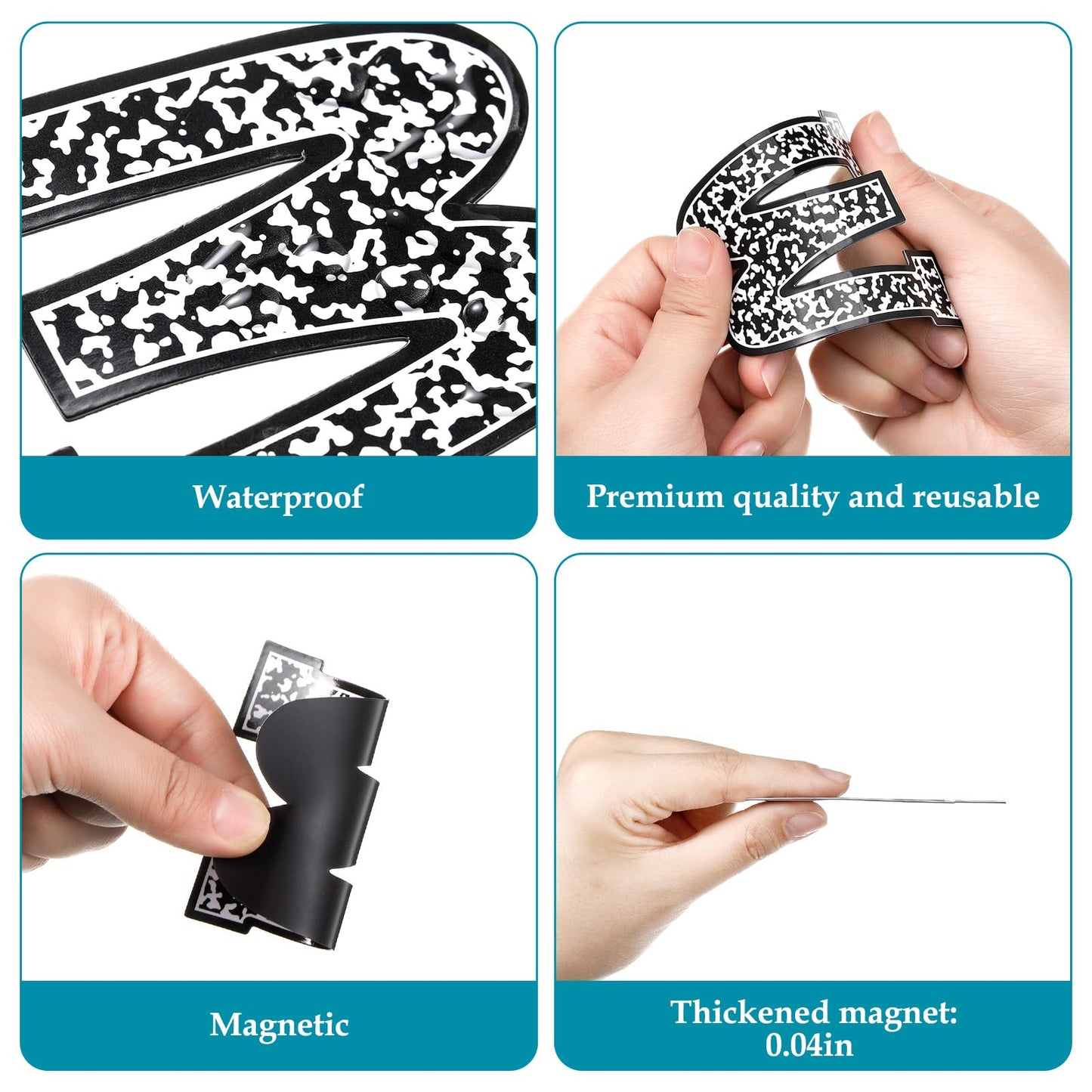 Tinlade 98 Pcs Magnetic Letters Classroom Composition Set 3 Inch Magnetic Alphabets Numbers Symbols Classroom Bulletin Board School Blackboard Decoration Supplies for Education