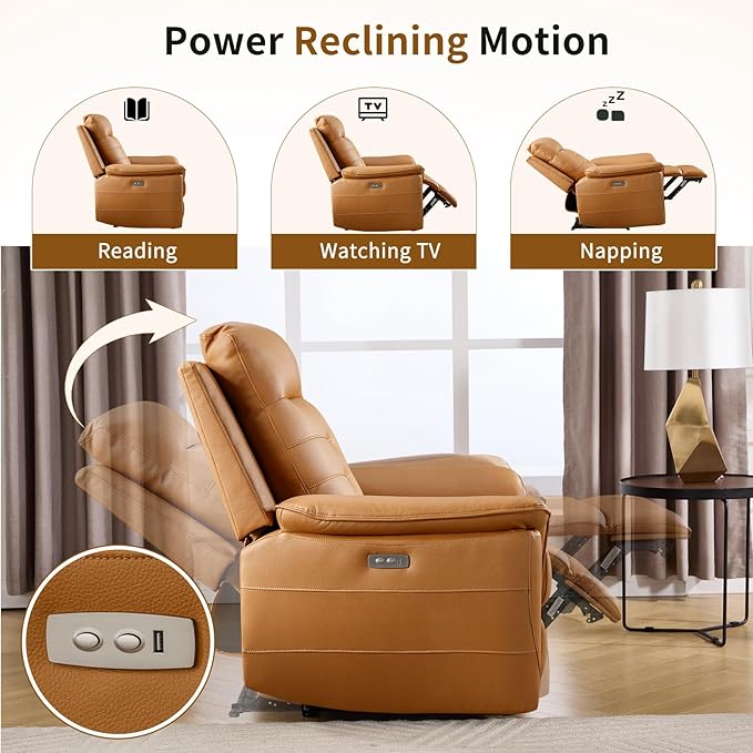 ANJ Oversized Power Reclining Loveseat Sofa Set of 2