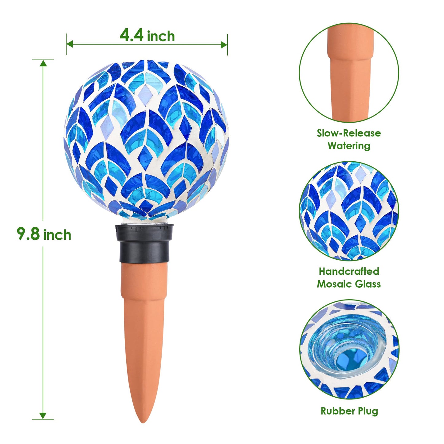 Chonsun Plant Watering Globe Large Self Watering Globes 2 Pack for Indoor Outdoor Plants Self Watering Planter Insert Watering Devices for Plant Lover Gifts