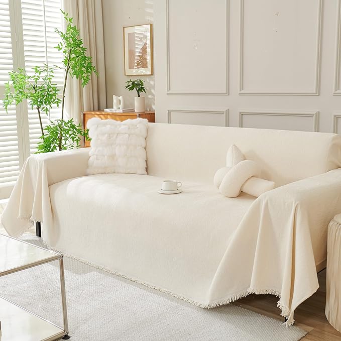 DREAMINGO Sofa Covers Washable Thick Chenille Couch Cover