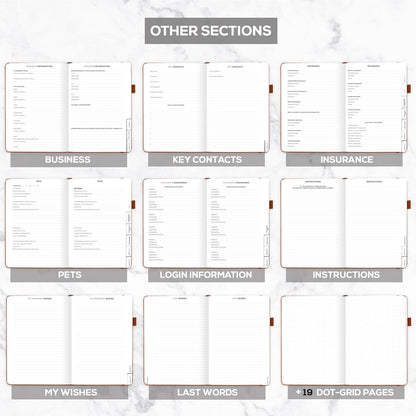Clever Fox End of Life Planner – Final Arrangements Organizer for Beneficiary, Will Preparation, Last Wishes & Funeral Planning, A4 (Brown)