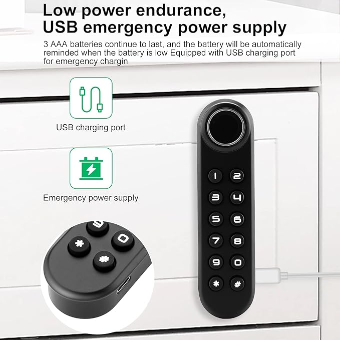 Fingerprint Cabinet Lock, Smart Electronic Cabinet Locks, Combination Password