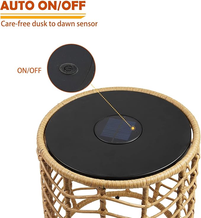 Solar Yard Boho Solar Nesting Tables