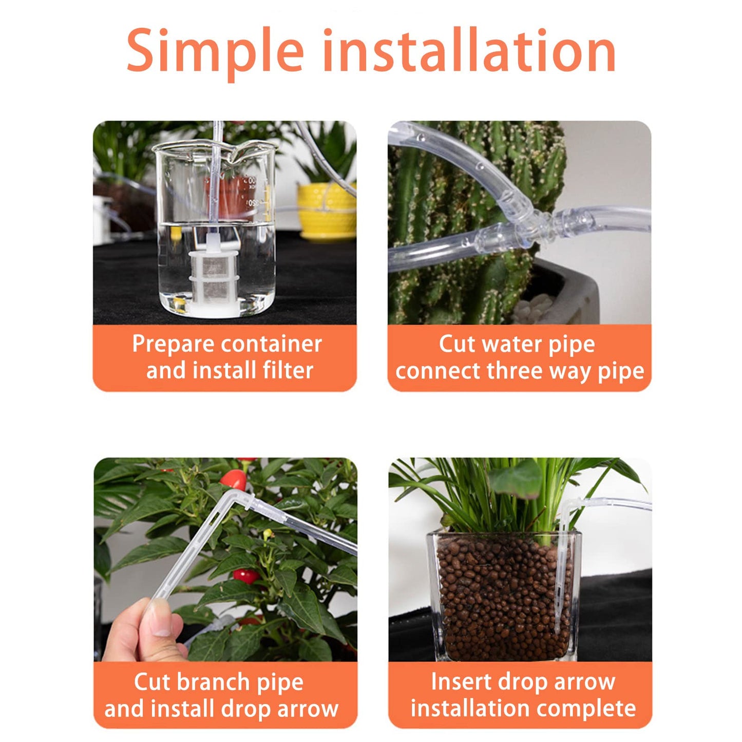 Phefop Automatic Houseplant Watering System, ABS Material, Smart Drip Irrigation Kit, 10 Potted Plants, Remote Control for Indoor Outdoor Use