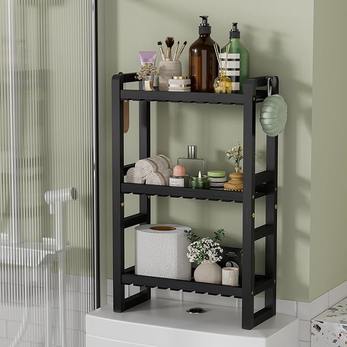 AmazerBath Bamboo Over The Toilet Storage Shelf