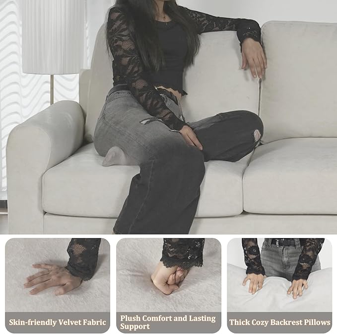 EASE MOOSE 88.5" Velvet Loveseat Couches