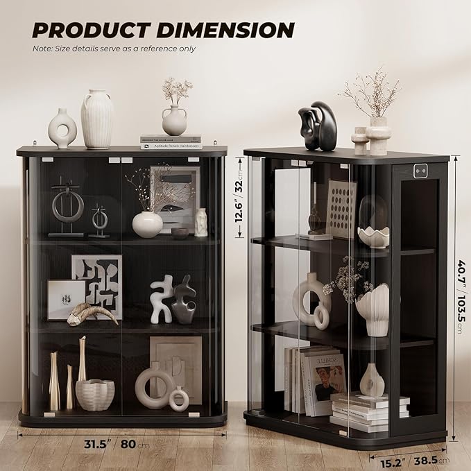 BROTTAR Rounded Display Cabinet