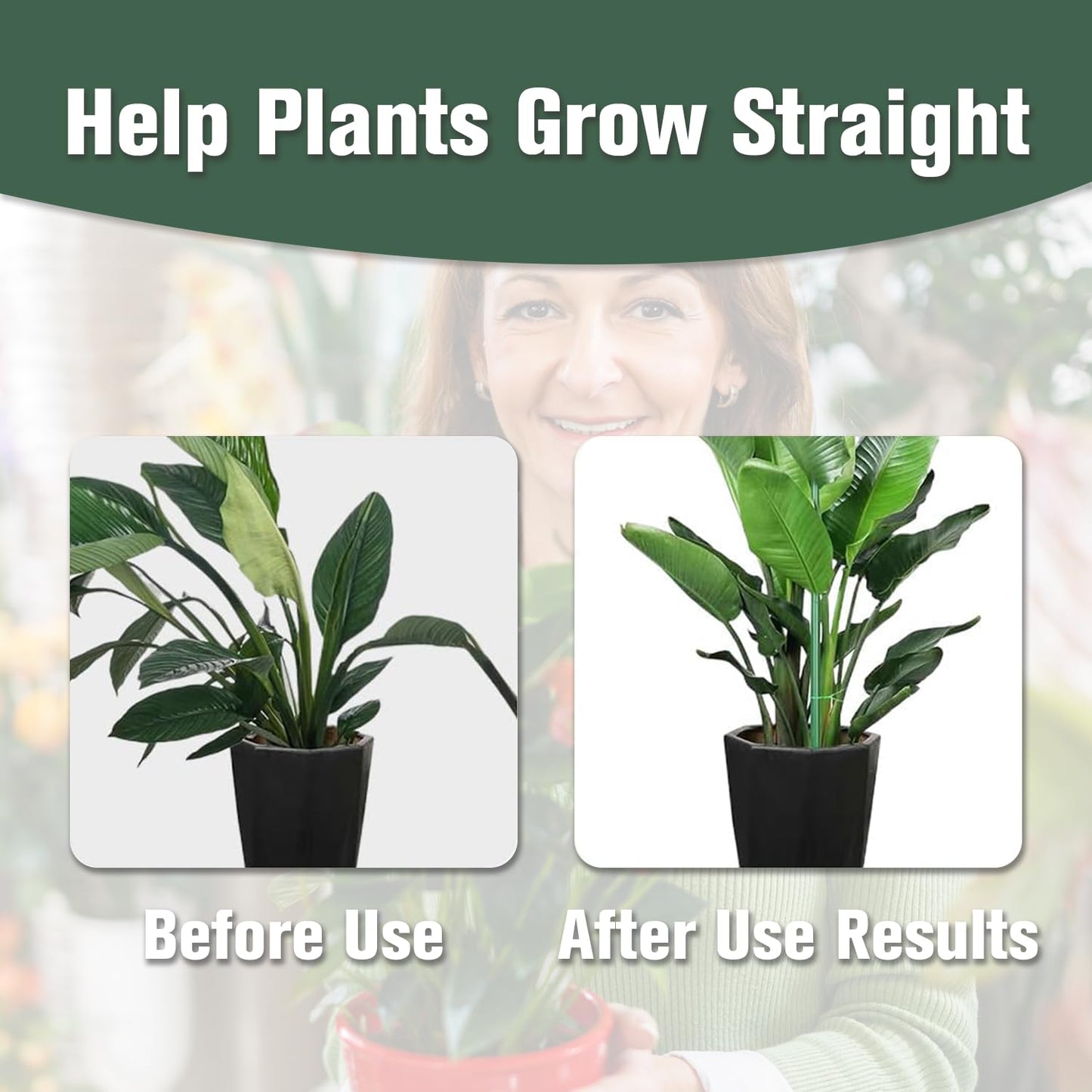 10pcs Adjustable Plant Support Pole, Stackable for Indoorand Outdoor Use, Garden Accessories for Supporting.Monstera and Climbing Potted Plants