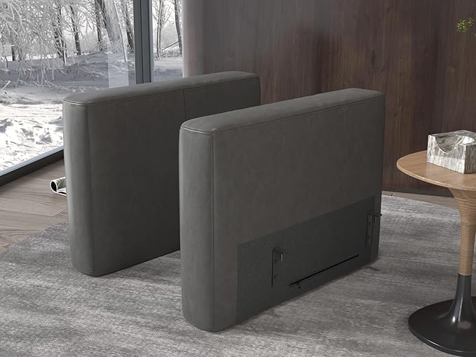 EASE MOOSE Armrest Module for Modular Sectional Sofa, Faux Leather Side