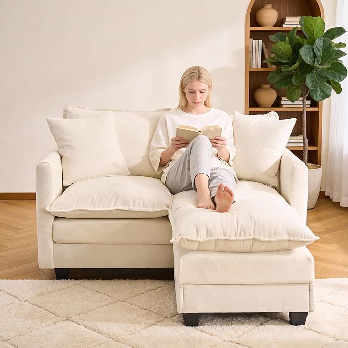 Loveseat Sofa with Ottoman