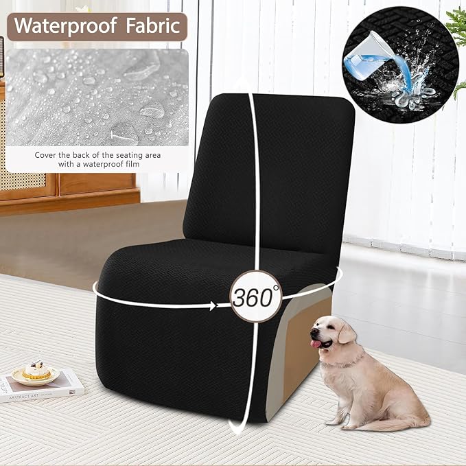 ALIECOM 100% Waterproof Recliner Sectional Couch Covers L Shape Stretch Corner