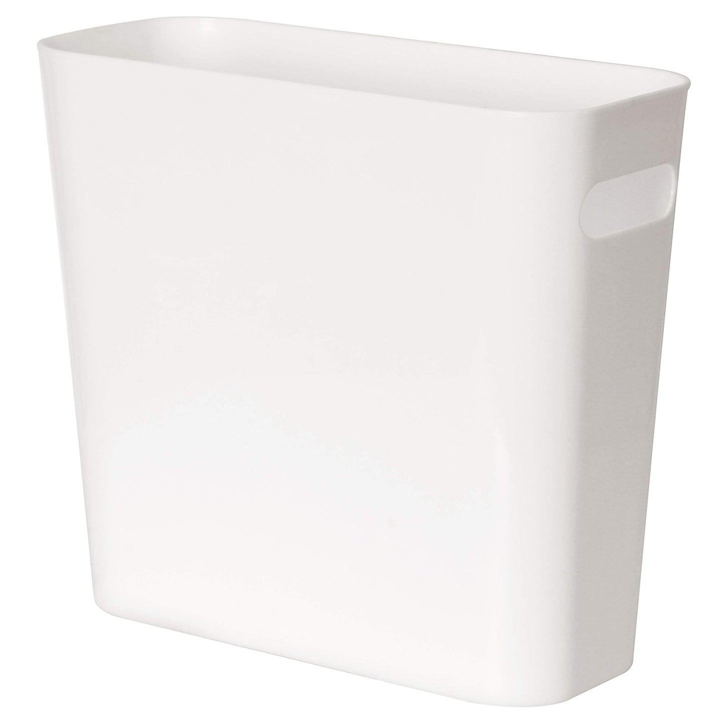 Youngever 1.5 Gallon Slim Trash Can, Plastic Garbage Container Bin, Small Trash Bin with Handles for Home Office, Living Room, Study Room, Kitchen, Bathroom (1 Pack White)
