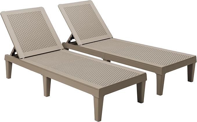 Devoko Outdoor Chaise Lounge Chair Set of 2