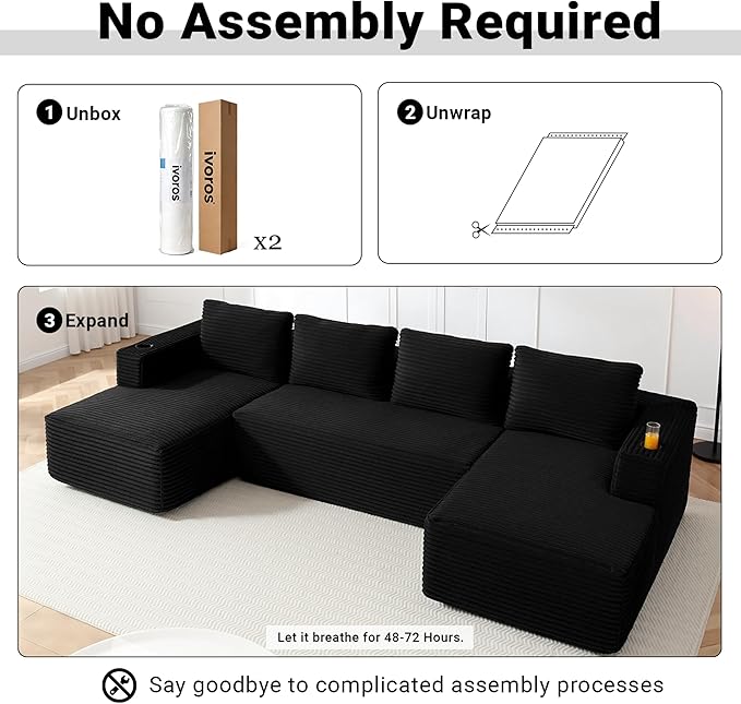 124" Oversized Sectional Couches