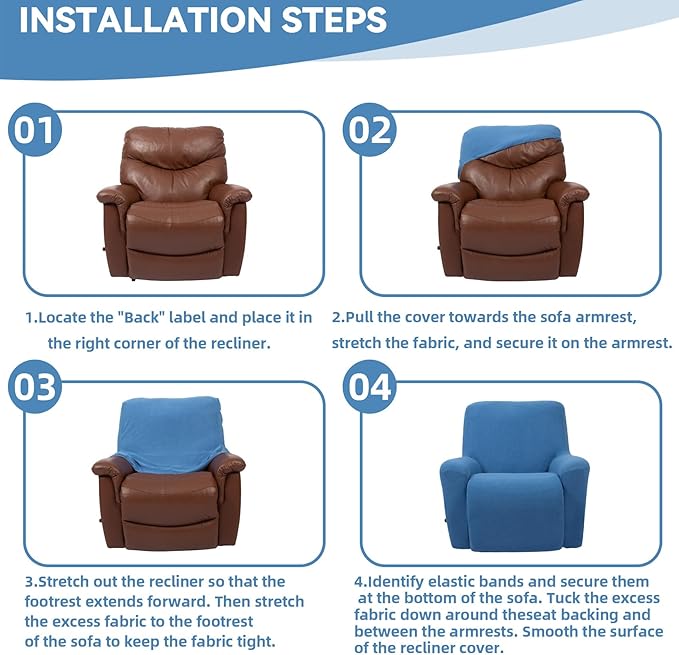 Cupuamon Recliner Chair Covers, Lazy Boy Recliner Covers Stretch Reclining