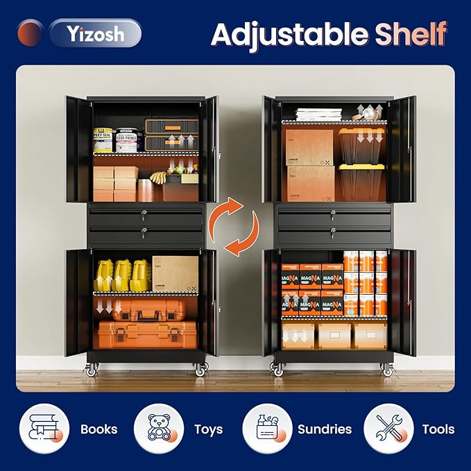 Yizosh Metal Garage Storage Cabinet
