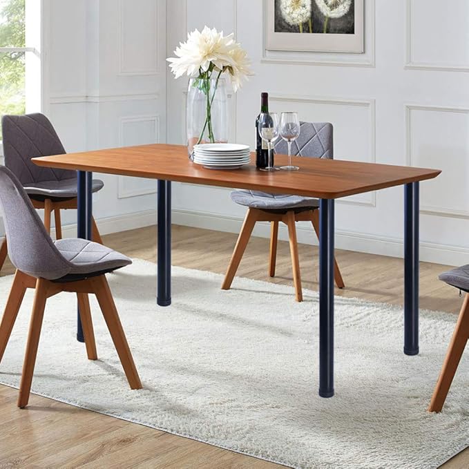 QLLY 32 inch Adjustable Metal Desk Legs, Heavy Duty Furniture Table Legs