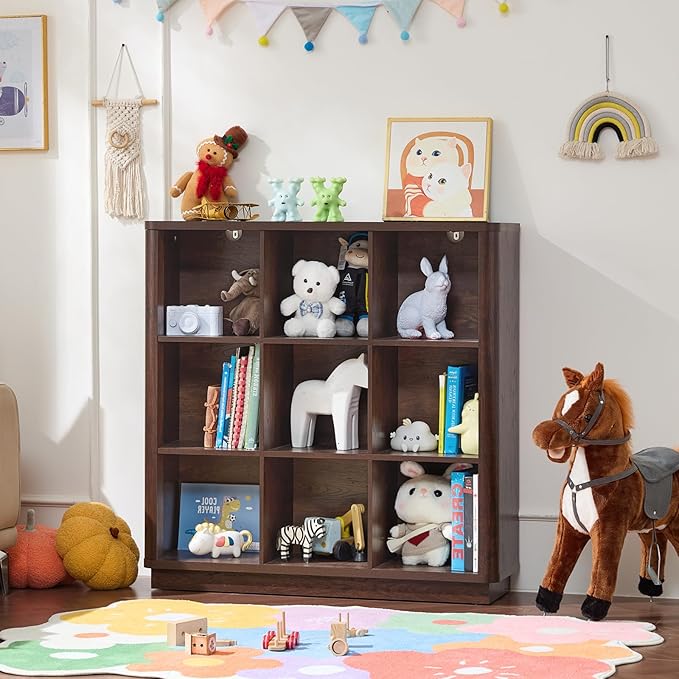 Joaxswe 9 Cube Bookshelf, 40.5" Wide Organizer Bookcase