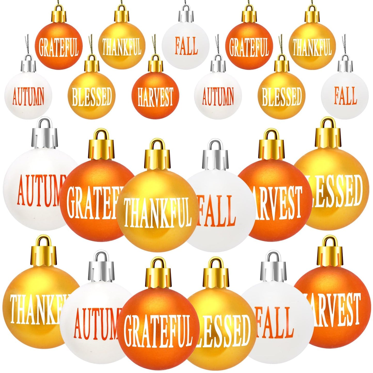 JULMELON 36 Pcs Fall Tree Ornaments for Thanksgiving Day Decor
