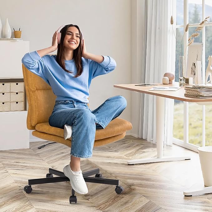 LUCKWIND Armless Office Desk Chair
