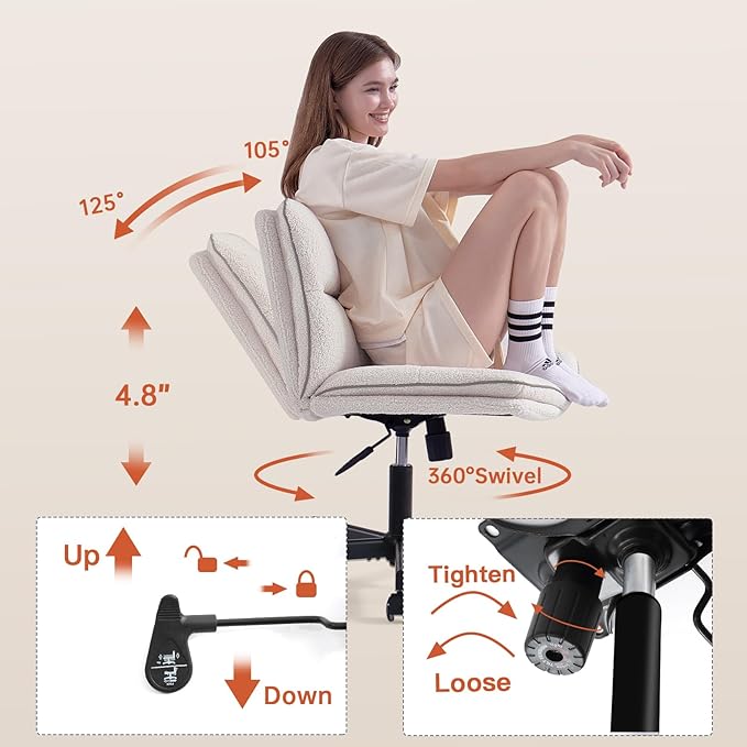 EMIAH Armless Office Desk Chair