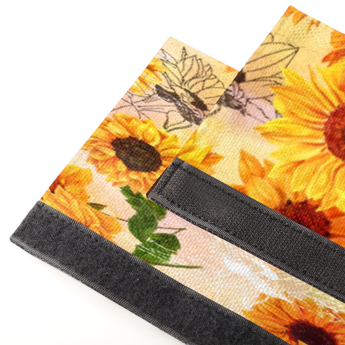 Pardick Refrigerator Door Handle Covers Set of 2 Sunflower Flower Floral Washable Fridge Dishwasher Mocrowave Oven Door Decor Protector Handle Cover Keep Your Kitchen Appliance Clean from Food Stains
