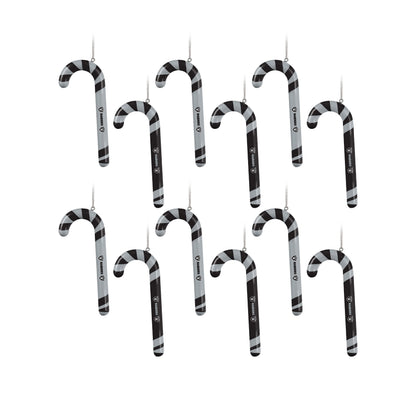 FOCO Las Vegas Raiders NFL 12 Pack Candy Cane Ornament Set