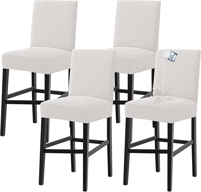 Turquoize 100% Waterproof Bar Stool Cover Stretch Washable Barstool Seat Covers