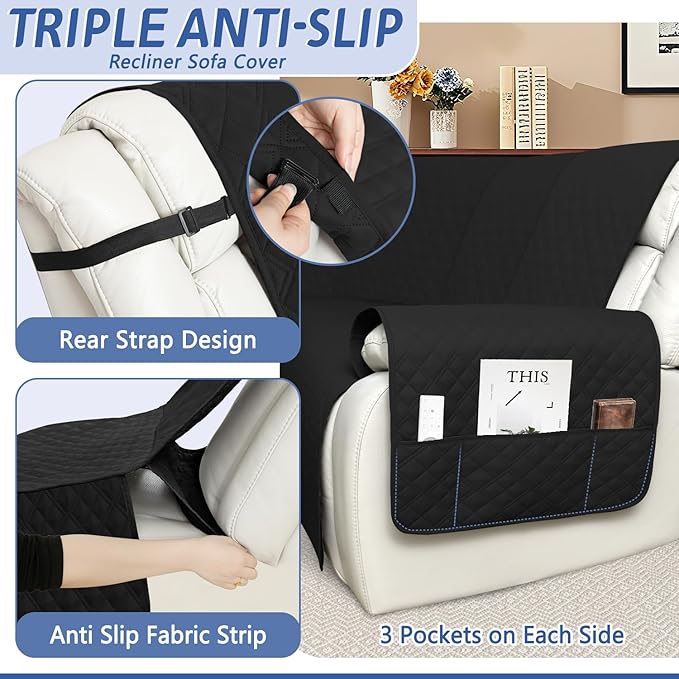 Arfntevss Recliner Sectional Couch Covers 1OO% Waterproof L Shape Sofa Cover