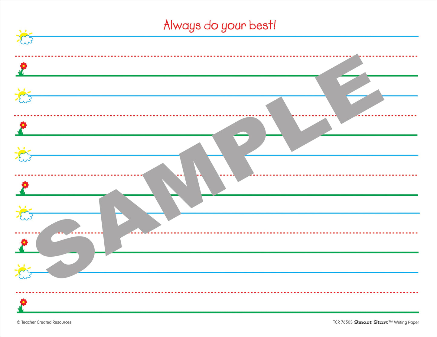 Teacher Created Resources Smart Start K-1 Writing Paper: 360 Sheets (TCR76503)