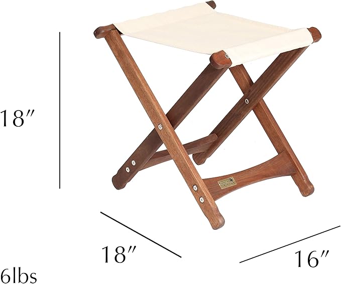 BYER OF MAINE Pangean Folding Stool – Canvas Camp & Wood Camp Stool