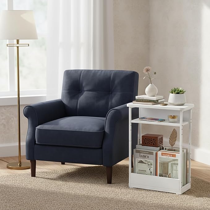 Narrow Side Table, 3-Tier Slim End Table