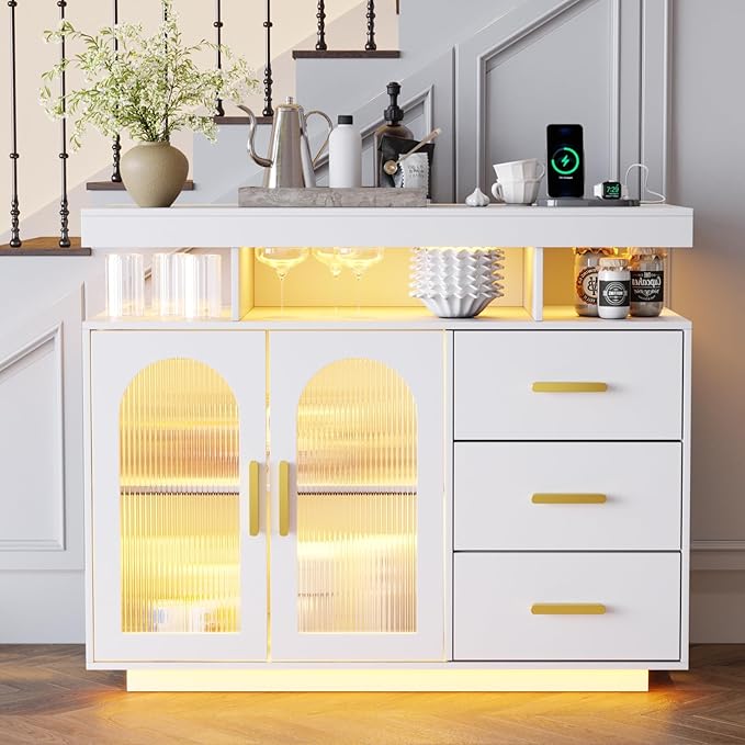 HNEBC LED Sideboard Buffet