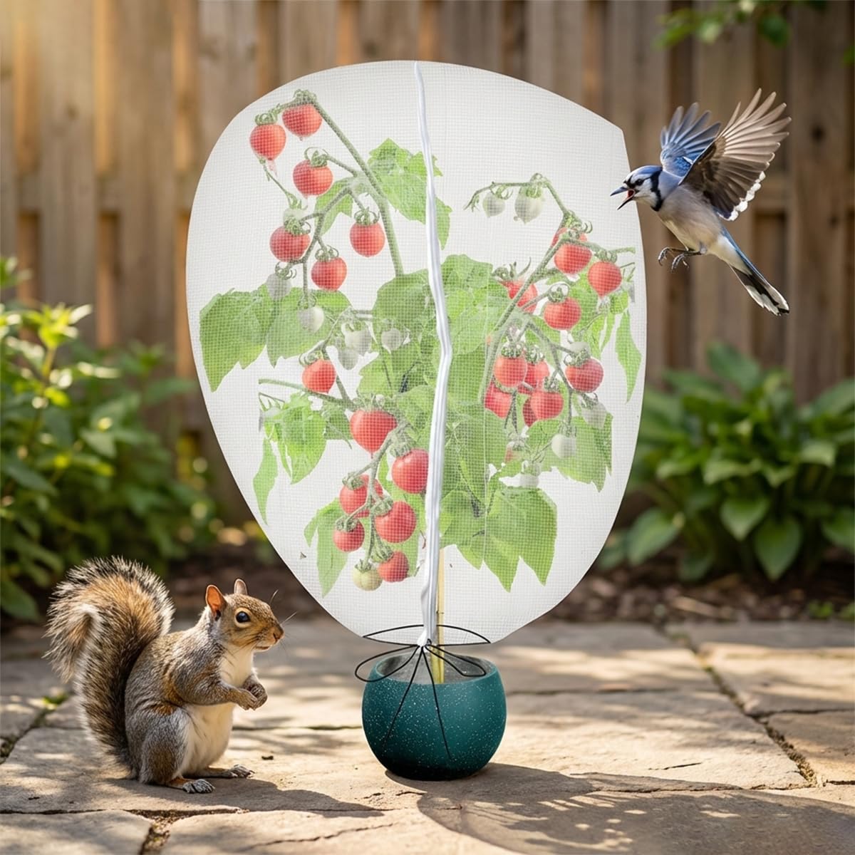 Gardtree 2PCS 4.1 × 5 FT Bird Insect Barrier Fruit Tree Netting, Double Zipper & Drawstring, Garden Bird Netting for Blueberries, Tomatoes, Peppers, Shrubs – Reusable Mesh Barrier