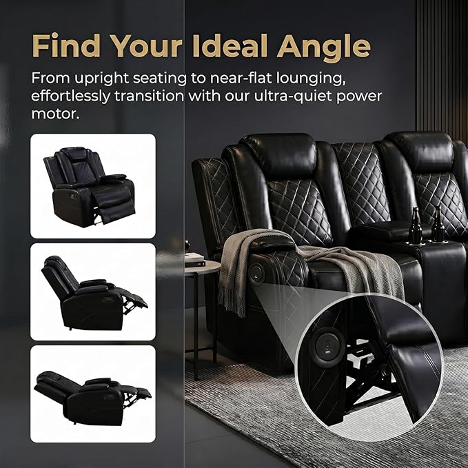 Leather Sofa Set, Power Recliner Sofa Set