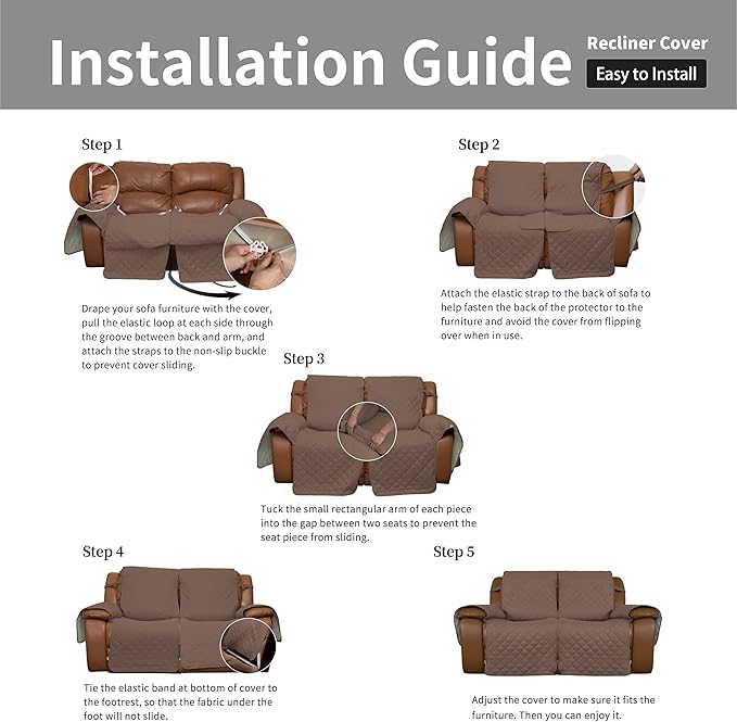 Easy-Going Recliner Sofa Cover, Reversible Couch Cover