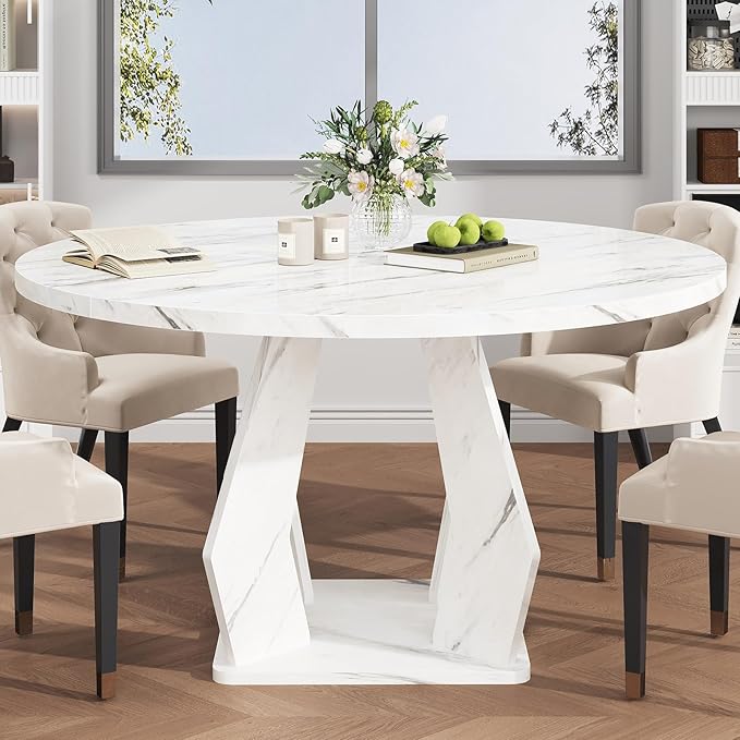 IBF Round Marble Dining Table, Dinner Tables