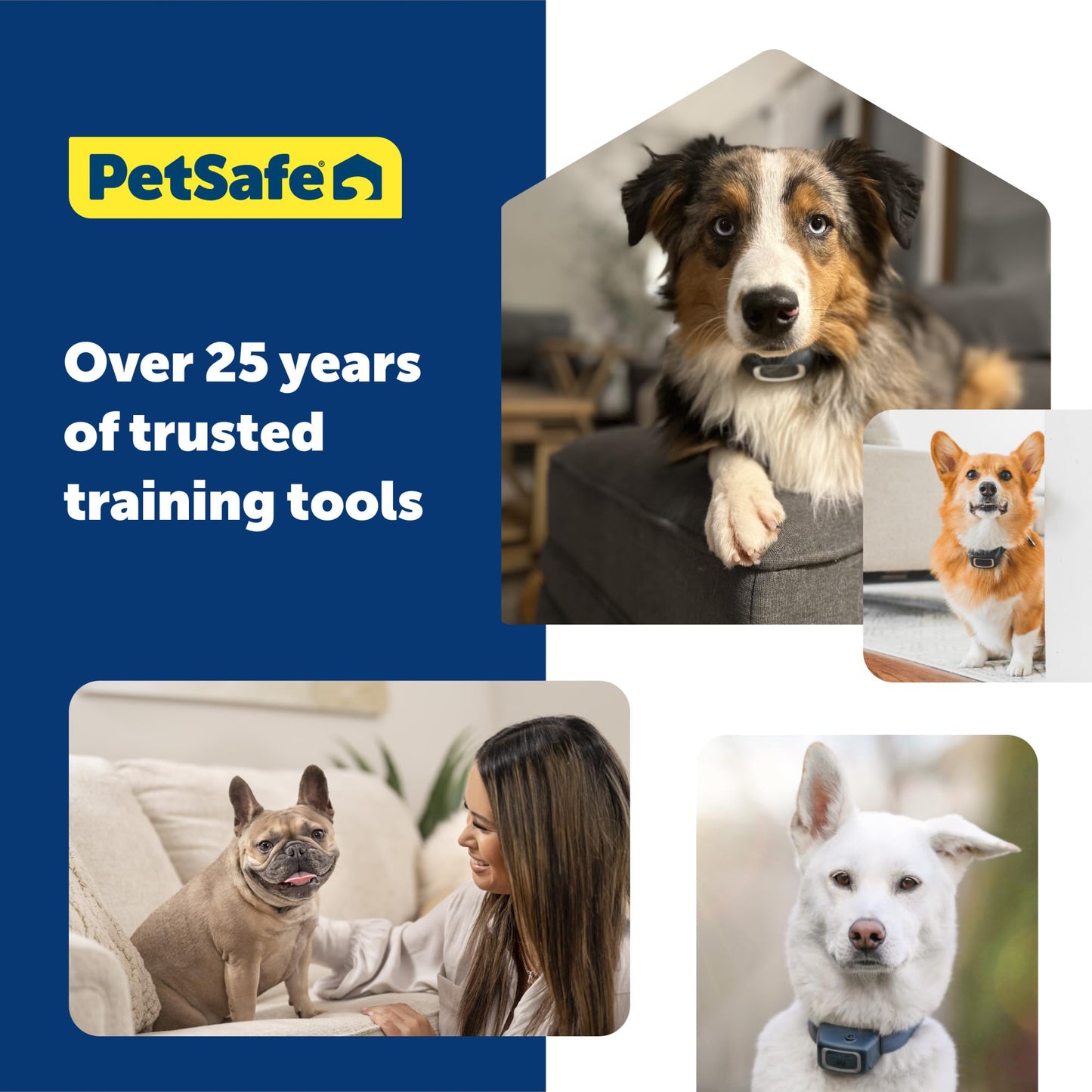 PetSafe 300 Yard Remote Training Collar – Choose from Tone, Vibration, or 15 Levels of Static Stimulation – Medium Range Option for Training Off Leash Dogs – Waterproof and Durable – Rechargeable