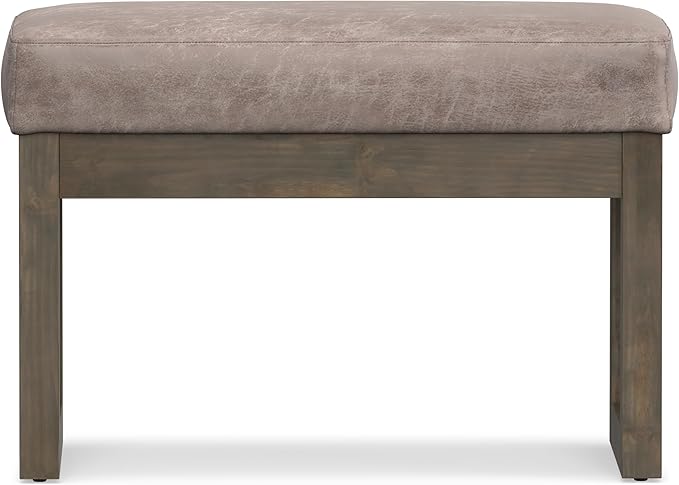 SIMPLIHOME Milltown Small Ottoman Bench