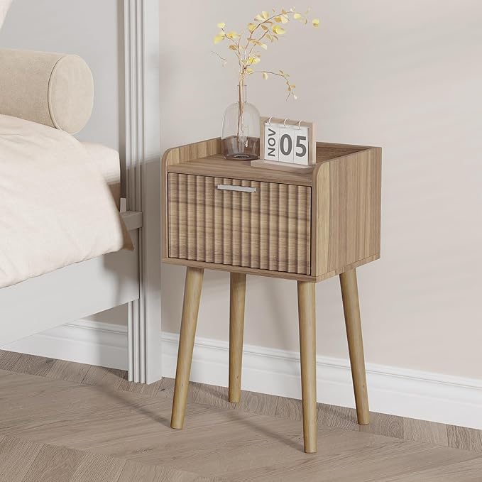LAATOOREE Small Nightstand Set of 2, Side End Table