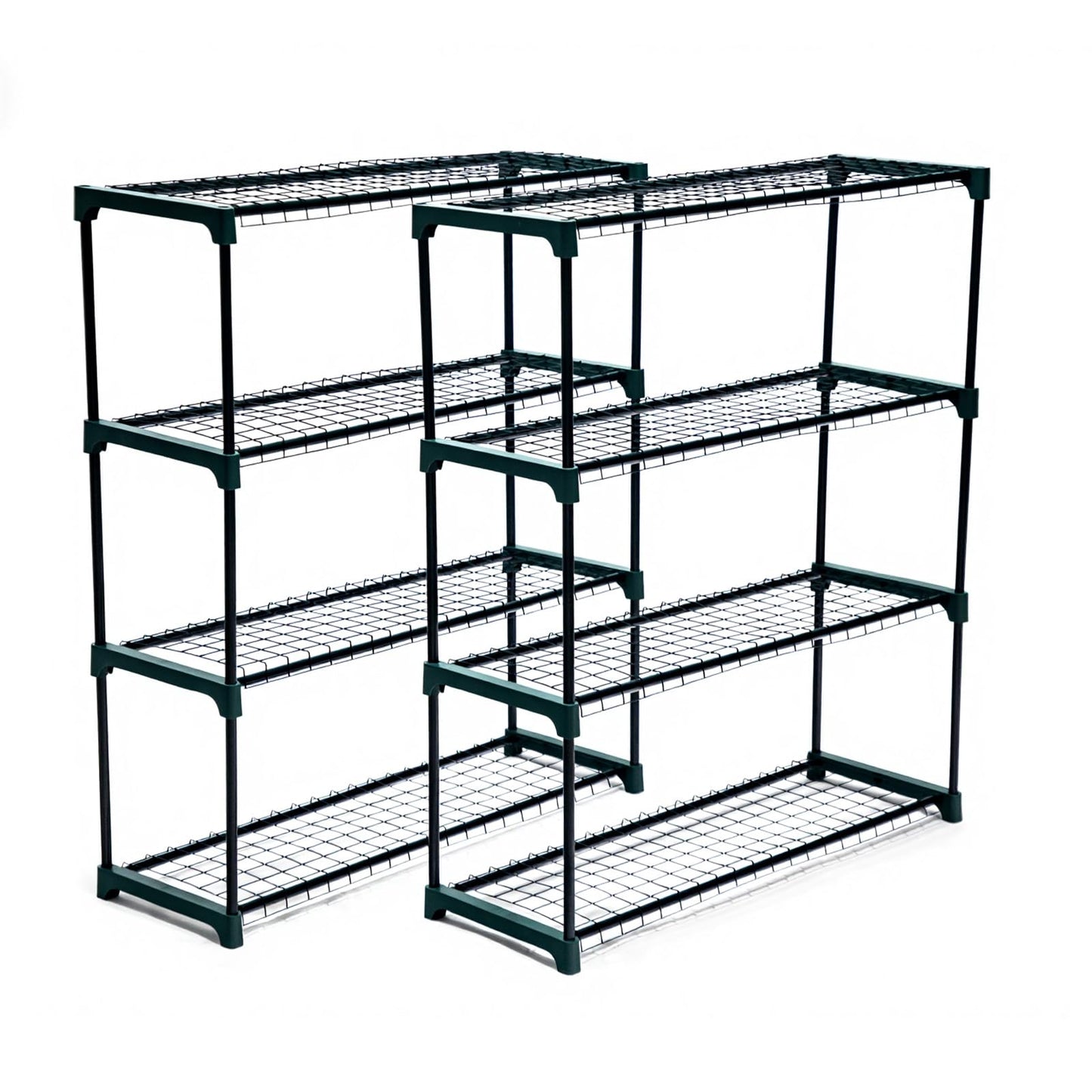 Panana 4 Tier Garden Greenhouse Steel Staging Shelving Plant Stand Garden Shelving Unit Garage Storage Racking, 2 Pack Plant Racks