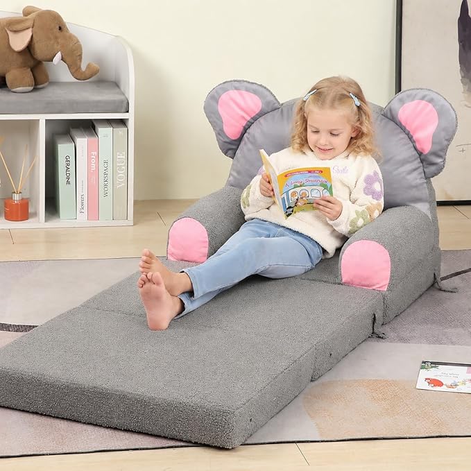 MOMCAYWEX Kids Sofa, Sherpa Couch