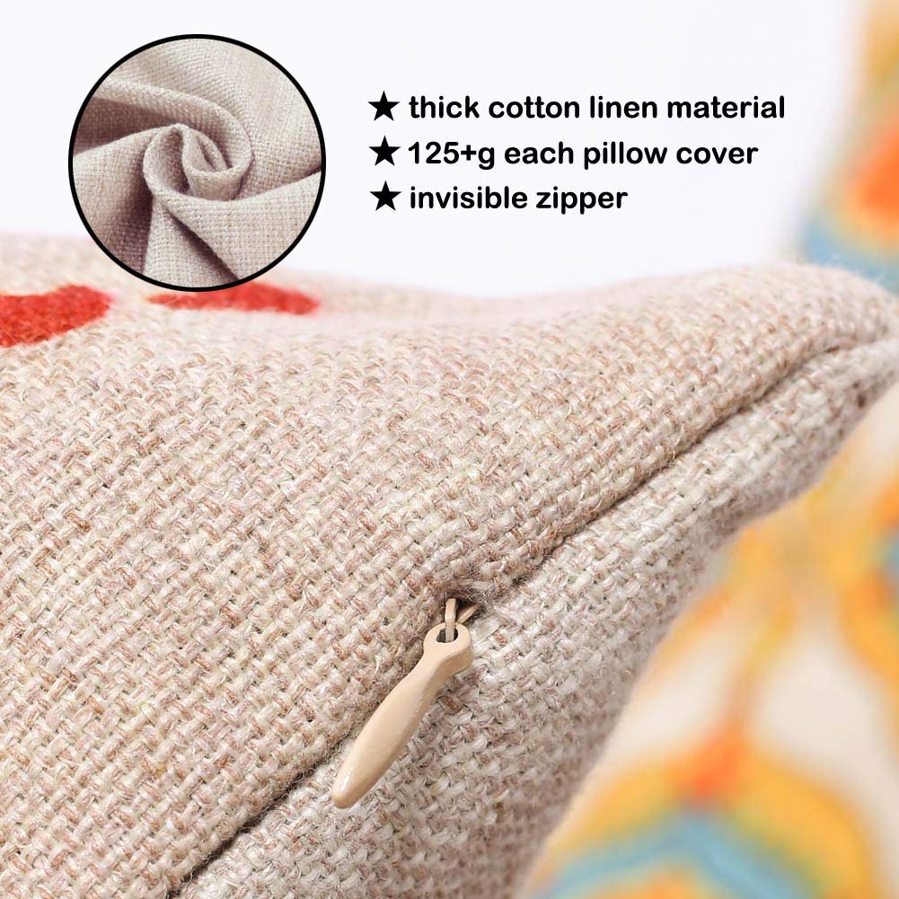 TRENDIN Christmas Couch Pillow Cover 20x12 inch, Blue Lumbar Throw Pillowcase, Home Chair Office Winter Decorations Linen Cushion Cover for Sofa Couch PL704TR