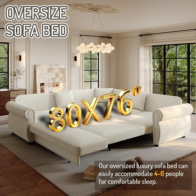 88.2" Sectional Sleeper Sofa