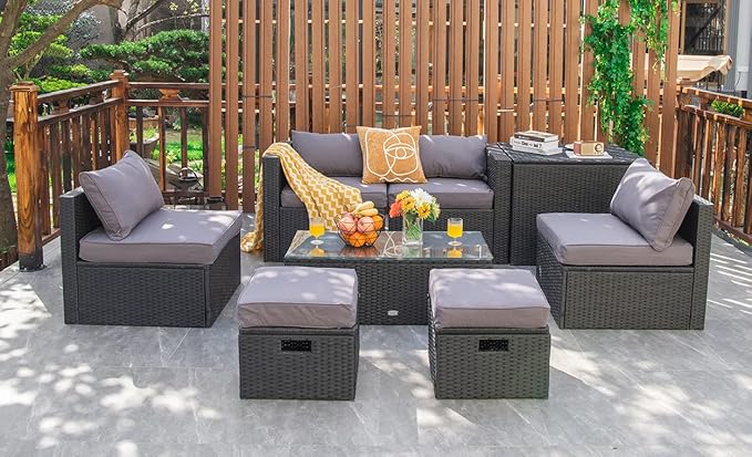 Tangkula 8 Pieces Patio Furniture Set