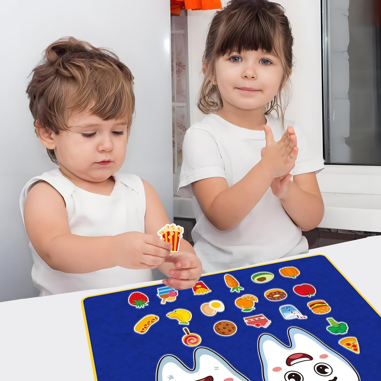 Ai fsem 22 Pcs Teeth Toys Felt Board Story Sets Felt Wall Activities for Toddlers Matching Game Toddler Learning Activities Play School Set
