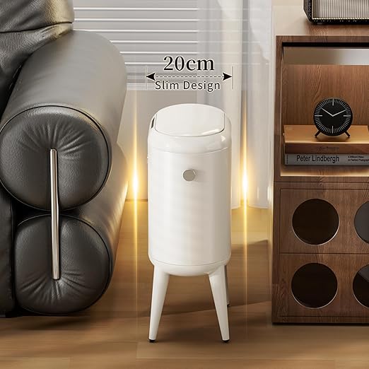 MRBIN Metal Slim Bathroom Motion Sensor Trash Can